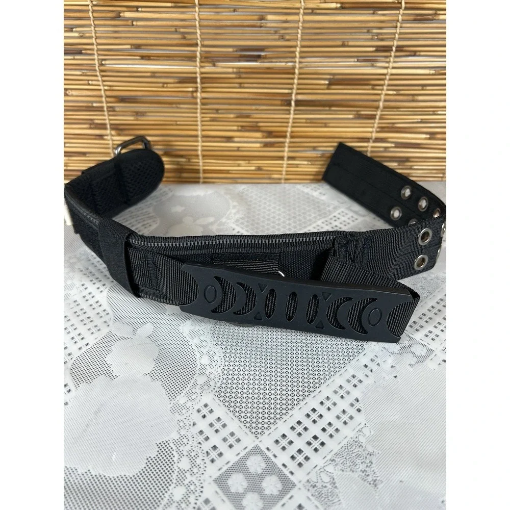 Tactical Dog Collar with Handles, Heavy Duty Metal Buckle Training Collar Size M